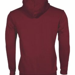 hoodie met rits wijnrood op de rug bedrukken