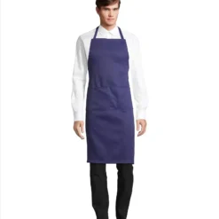 donkerblauwe schort bedrukken