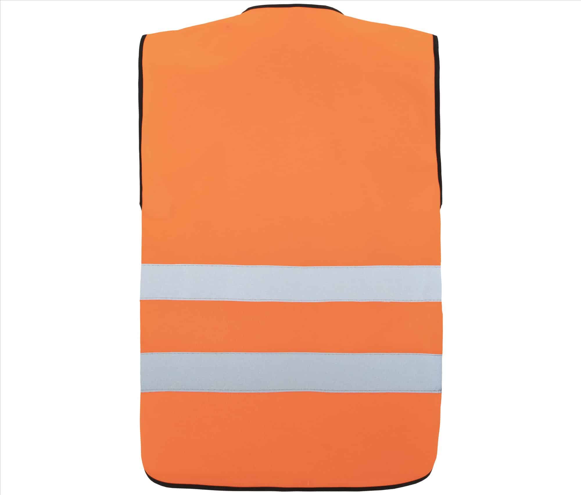 oranje veiligheidshesje bedrukken met logo op de rug