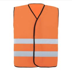oranje veiligheidshesje bedrukken met logo op de voorzijde