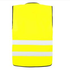 fluor geel veiligheidshesje bedrukken met logo op de voorzijde