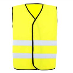 fluor geel veiligheidshesje bedrukken met logo op de voorzijde