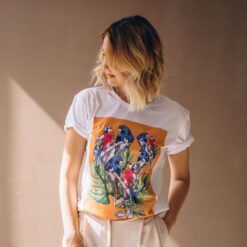 biologisch t-shirt bedrukken dames maat s