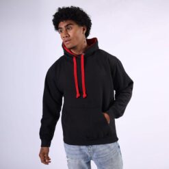 hoodie bedrukken rood-zwart goedkoop