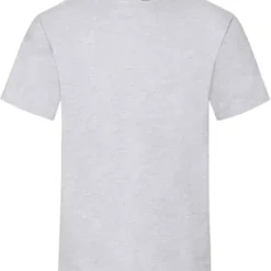 heavy t shirt grey heather met eigen opdruk op de voorzijde
