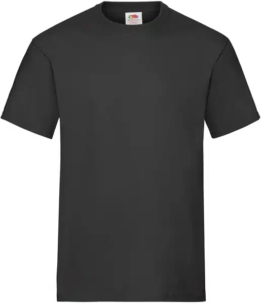 heavy t shirt zwart met eigen opdruk op de voorzijde