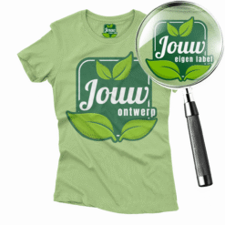 t-shirt met eigen label bedrukken dames L